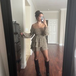 Leopard printed romper